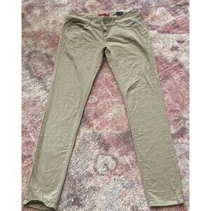 UNIONBAY Skinny Beige Pants Women Juniors Cotton Spandex Button Zip 30" Inseam
